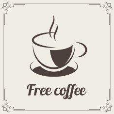 Coffee design with old vintage frame
