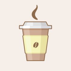 vector illustration-steami ng takeaway coffee cup