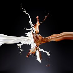 Coffee and Milk splashes