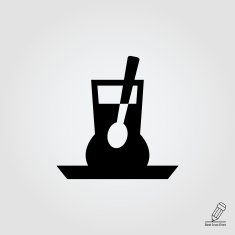 Cup with spoon icon