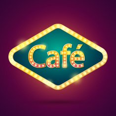 Light Bulb Cafe Sign