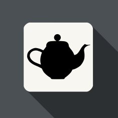 Kettle icon with long shadow