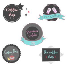 Coffee label icon vector illustration