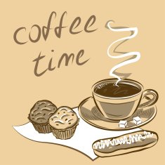 Cup of coffee for menu Vector illustration N2