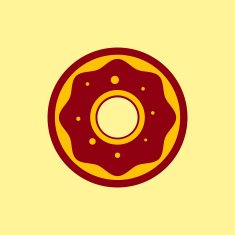 Fast food vector icon Donut pictogram