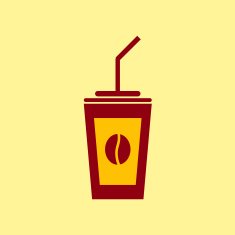 Fast food vector icon Coffee pictogram
