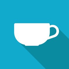 Vector flat color cups on shelf set N11