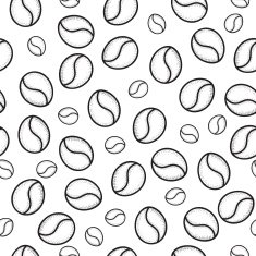 Seamless pattern coffee handmade Doodle coffee Sketch