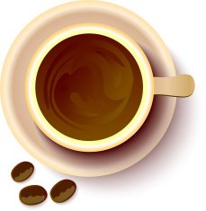 Coffee cup vector top viwe