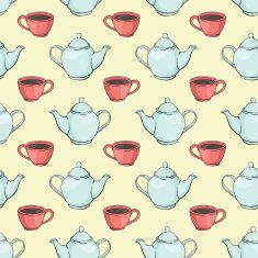 seamless vector tea pattern N2