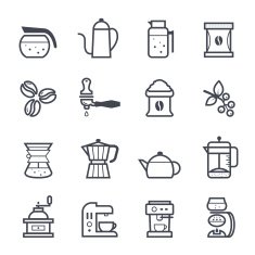 Coffee Icon Bold Stroke
