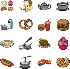 Food handdraw Vector set