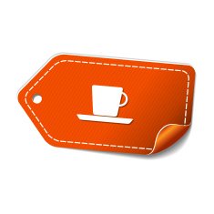 Mug Sign Orange Vector Icon Design