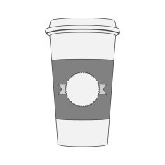 White Cup of Coffee for your Label