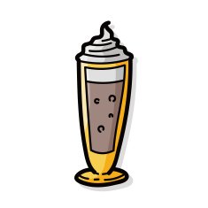 ice coffee color doodle