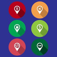 Icons in a flat design