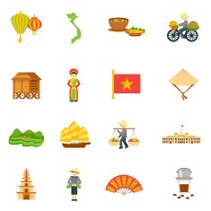 Vietnam Icons Set