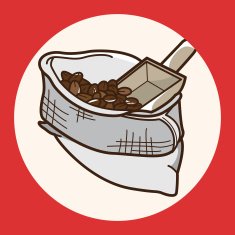 bag of coffee bean theme elements vector eps
