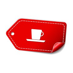 Mug Sign Red Vector Icon Design
