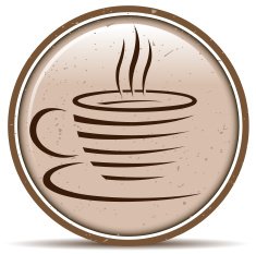cup of coffee label