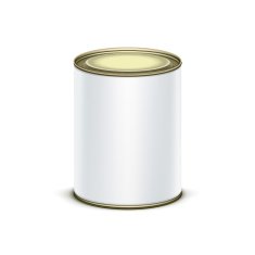 White tin box packaging for tea or coffee vector illustration