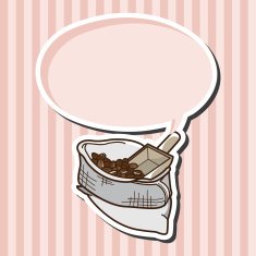 bag of coffee bean theme elements vector eps N2