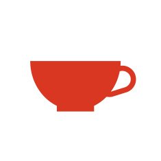 Cup flat minimal icon coffee cup vector illustration