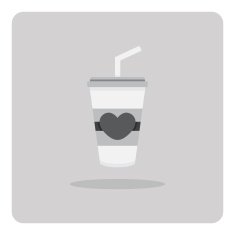 Vector of flat icon coffee mug N2