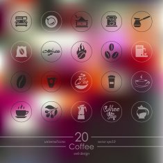 Set of coffee icons N5