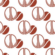 Roasted coffee beans brown seamless pattern