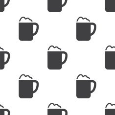 cappuccino vector seamless pattern