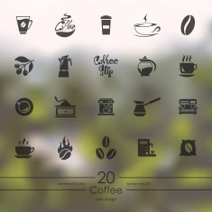Set of coffee icons N6