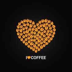 coffee beans love concept background N2