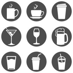 Vector Set of Drinks Icons N7