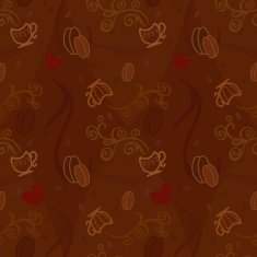 Seamless pattern I love coffee