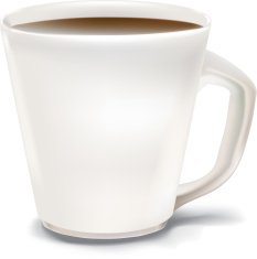 Coffee cup with blank white front