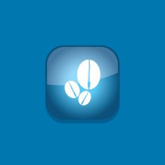 coffee button icon flat vector illustration eps10 N3