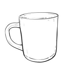 Vector sketch of cup