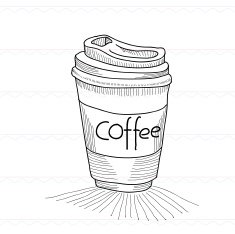 Sketch Coffee paper cups