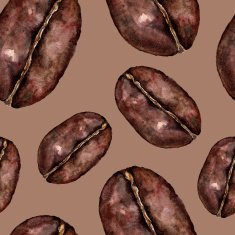 Seamless pattern with cofee grain N2
