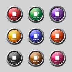 Coffee Sign Colorful Vector Icon Design N5