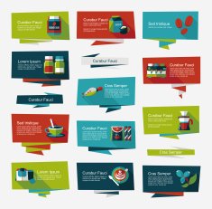Coffee flat banner background set eps10 N27