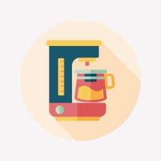 coffee machine flat icon with long shadow eps10 N4
