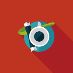 black coffee flat icon with long shadow eps10 N7