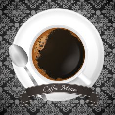 Luxury coffee menu design