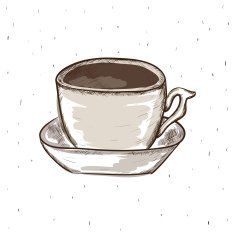 Sketch of a cup coffee