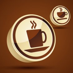 Coffee cup 3d vector icon