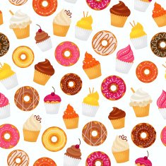 Donut seamless pattern