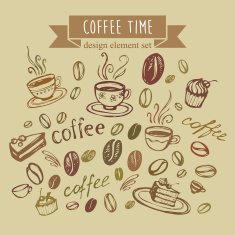 Coffee Background Vector Elements of Design N3