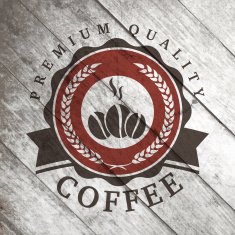 Vintage retro coffee vector labels on the old wood texture N3